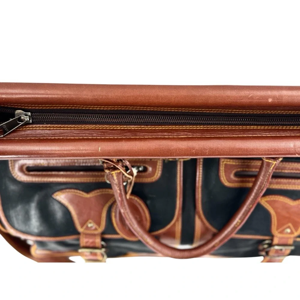 Charm Collection Large‎ Leather Suitcase Tote Bag Shoulder Straps  (26